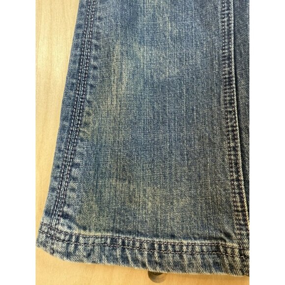 ANTIK Denim Embroidered Bright Floral Distressed Bootcut Size 28 X 32 USA - Picture 16 of 16
